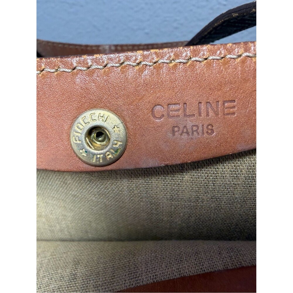 Celine Brown Monogram Tote with Tan Leather Trim - Picture 7 of 16
